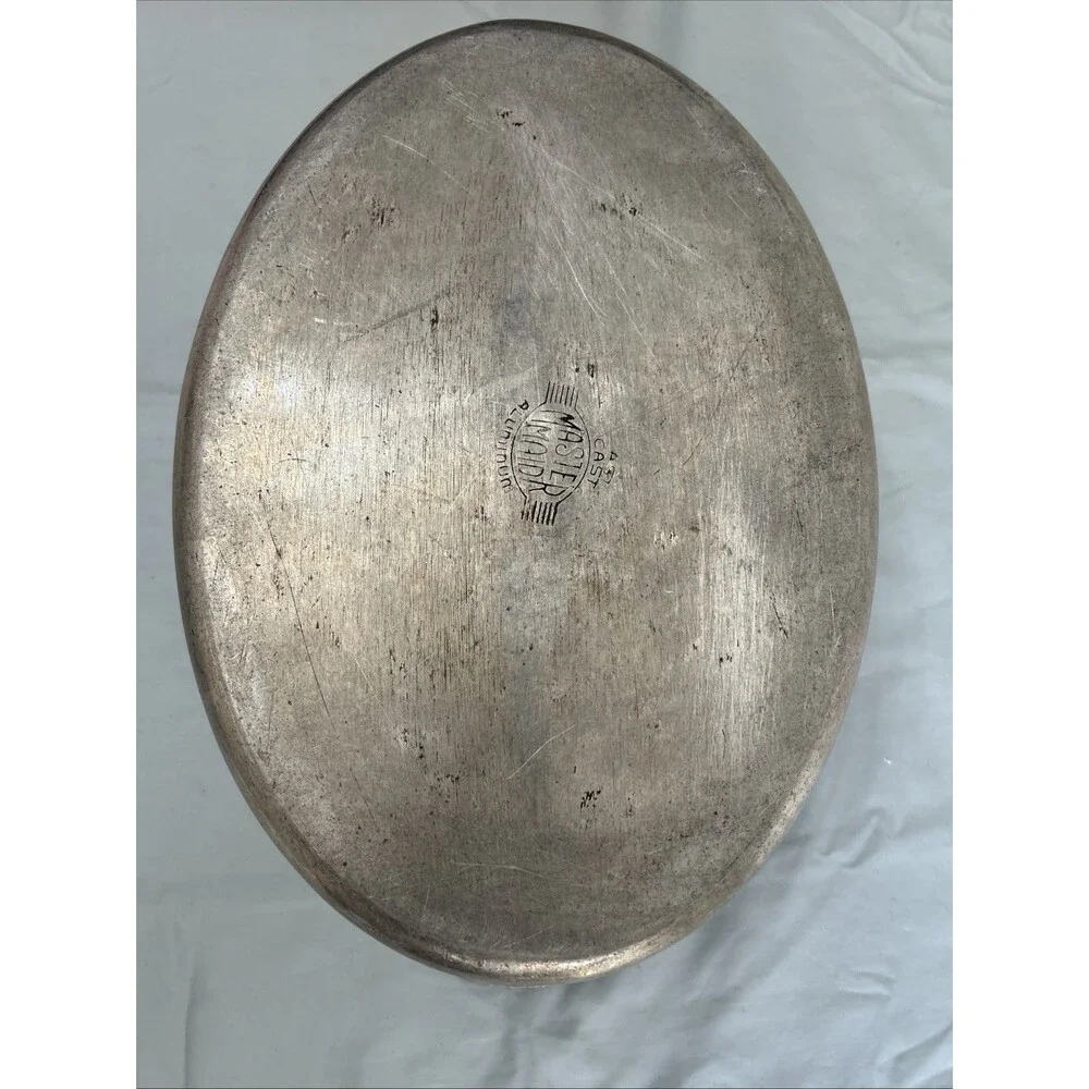 Vintage Master Maid Cast Aluminum Oval Dutch Oven Roaster w/Lid Made In USA